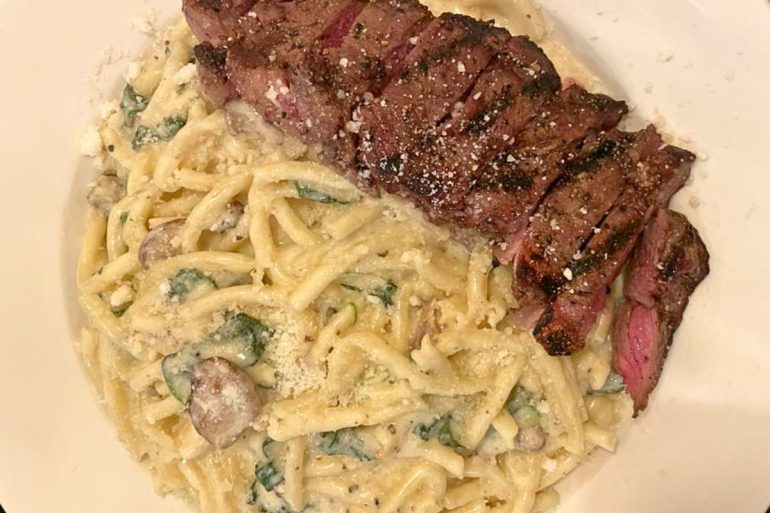 Truffle Bucatini at Taino Smokehouse Prime in Meriden, CT