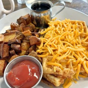 Savory Waffle at Evelyn’s Kitchen Table in Kingsport, TN