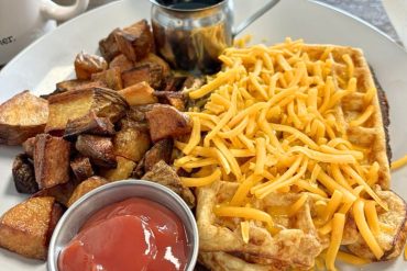 Savory Waffle at Evelyn’s Kitchen Table in Kingsport, TN