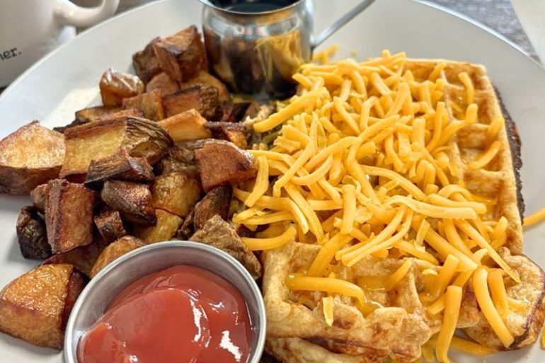 Savory Waffle at Evelyn’s Kitchen Table in Kingsport, TN