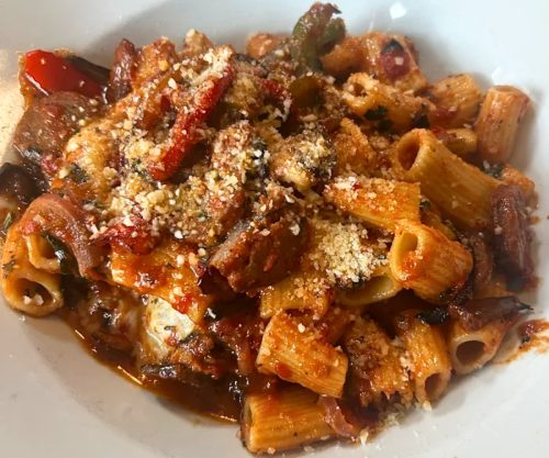Rigatoni with Sausage at Centro in Des Moines, IA