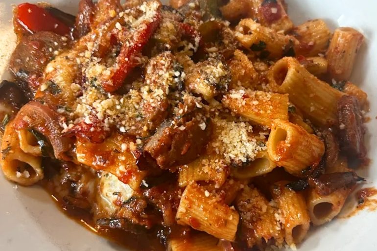 Rigatoni with Sausage at Centro in Des Moines, IA