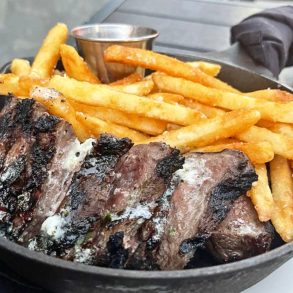 Skillet Steak + Fries at Nolabelle Kitchen + Bar in Mankato, MN