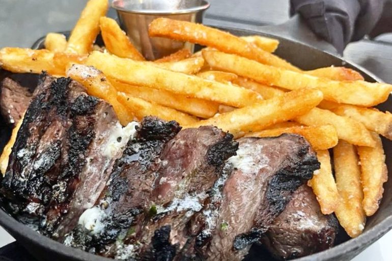 Skillet Steak + Fries at Nolabelle Kitchen + Bar in Mankato, MN