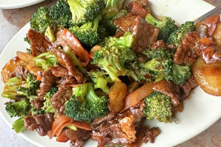 Beef with Broccoli at Mandarin Restaurant in Bountiful, Utah