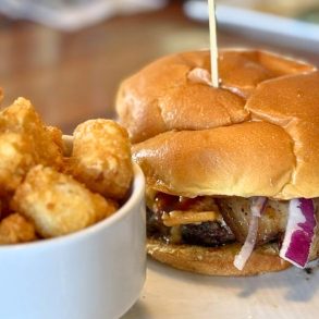 Dirty South Burger at Charbar in Hilton Head Island, South Carolina