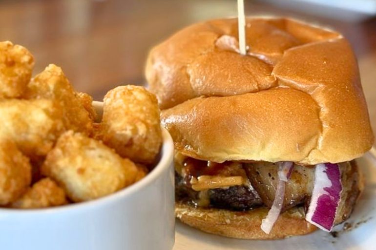 Dirty South Burger at Charbar in Hilton Head Island, South Carolina
