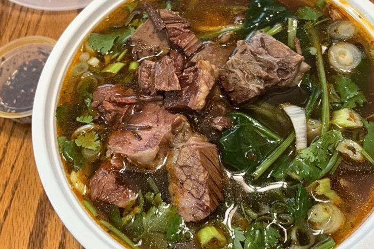 Taiwanese Beef Noodle Soup at KungFu Bros Dumplings & Noodles in Westland, Michigan