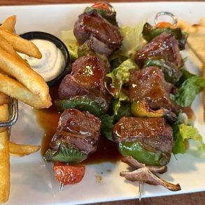 Beef Skewers at Tito's Lounge in Urbandale, Iowa