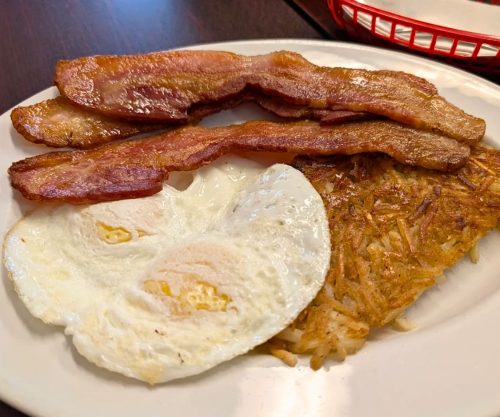Bacon and Eggs at Bacon Breakfast Cafe in Marysville, Washington
