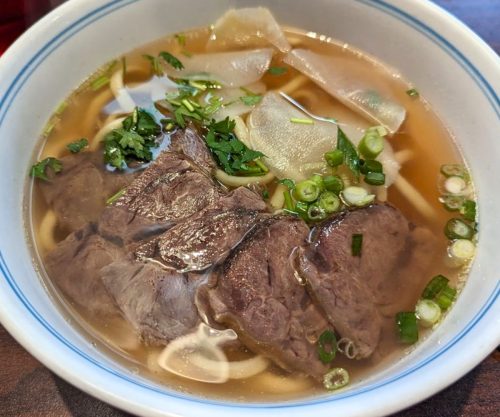 Beef La-Mian Soup at Jiang Nan Noodle House in Farmington Hills, Michigan