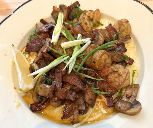 Shrimp and Grits at Hot Suppa in Portland, ME