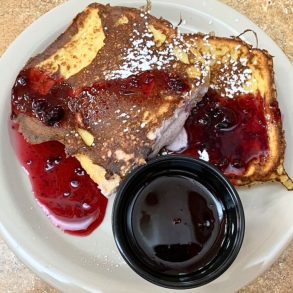 Huckleberry Stuffed French Toast at Steve's Cafe in Helena, Montana