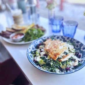 Fred’s - Kale and Brussel Sprout Salad with Grilled Chicken