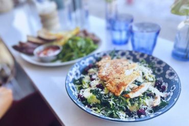 Fred’s - Kale and Brussel Sprout Salad with Grilled Chicken