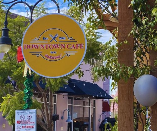 Downtown Cafe by JL - Store Sign
