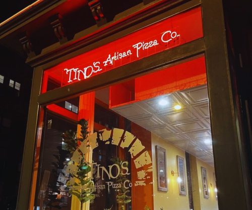Tino’s Artisan Pizza - Front Window`
