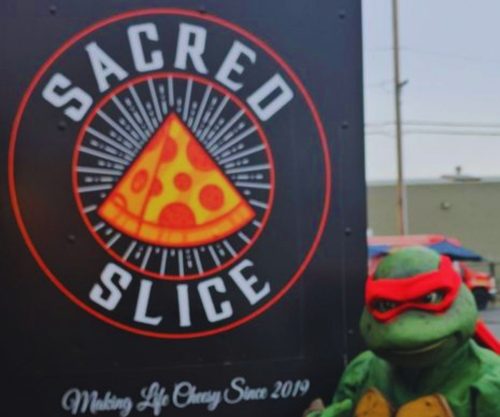 Sacred Slice - Pizza Slices & Store Logo