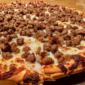 Food in Poppa Rollo's Pizza, Waco, TX