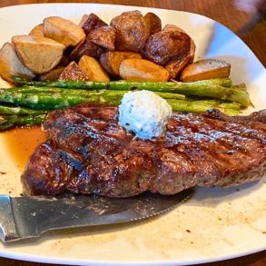 New York Strip at Porter Creek Hardwood Grill in Fargo, North Dakota