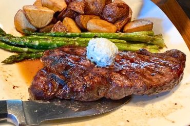 New York Strip at Porter Creek Hardwood Grill in Fargo, North Dakota