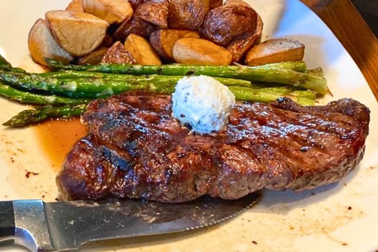 New York Strip at Porter Creek Hardwood Grill in Fargo, North Dakota