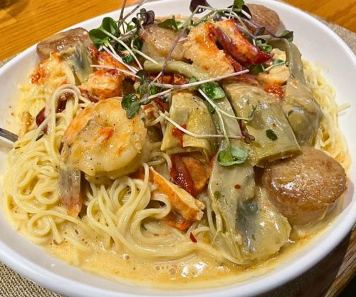 Seafood Pasta Special at Lucky Dog Tavern in North Smithfield, RI