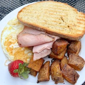 Two Eggs, Add Ham at 3 Squares Cafe in Vergennes, Vermont