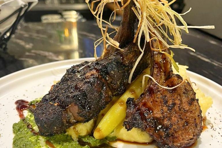 Espresso Crusted Lamb Chops at Saté in Newport News, VA