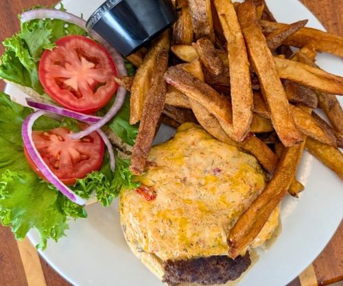 Pimento Cheese Burger at Libby's in Lexington, SC