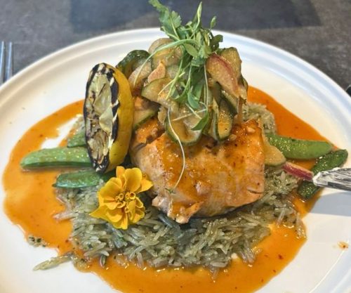 Miso Glazed Salmon at Saté in Newport News, Virginia