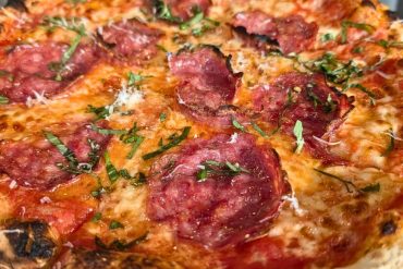 Soppressata Pizza at No Regrets Pizza in Greenwood, Indiana