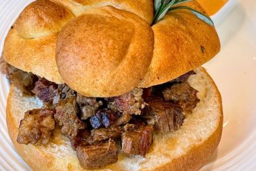 Pretzel Brisket Sandwich at Jacobs Brewhouse and Grocer in Deadwood, SD