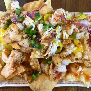Wonton Nachos at 412 Public House in Cullman, Alabama