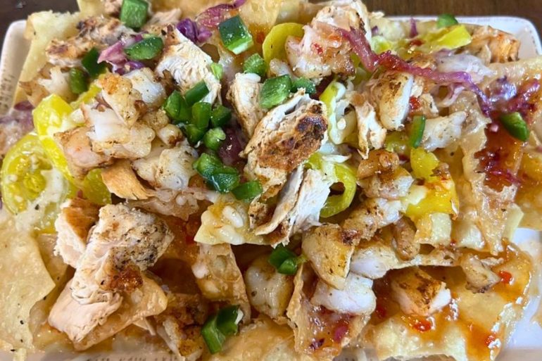 Wonton Nachos at 412 Public House in Cullman, Alabama