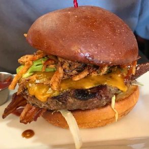 The Overland Burger at Overland Restaurant & Pub in Gardnerville, Nevada