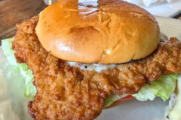 Pork Schnitzel Sandwich at Wunderbar in Covington, Kentucky