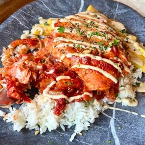 Salmon Sofrito at Tidewater Taphouse in Seward, Alaska