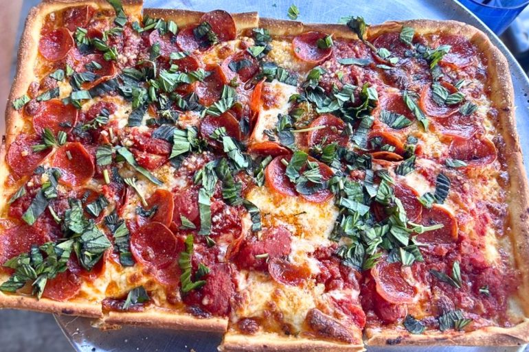 Grandma Pizza at Rosa's Pizzeria in Prescott, AZ