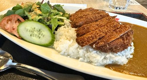 Chicken Cutlet Curry Platter at Ramen Kumamoto in Newark, Delaware