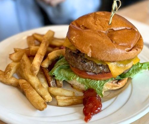 California Dreamin' Burger at Mel's at 22 in Cooperstown, NY