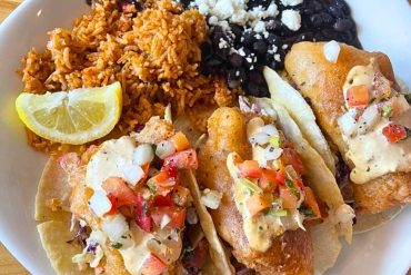 Alaskan Cod Tacos at Uptown Grill in Olympia, Washington