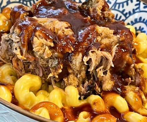 Pulled Pork Mac and Cheese at 2 Jerks BBQ in Raynham, MA