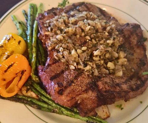 Bistecca Saratoga at Bella's Bistro in Saratoga, Wyoming