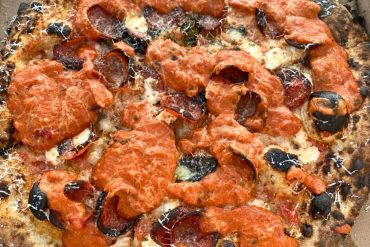 Vodka Pepperoni Pizza at Thompson and Bleecker in Ithaca, NY