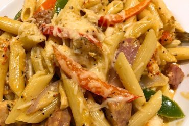 Pasta Jambalaya at Boure Restaurant in Oxford, Mississippi