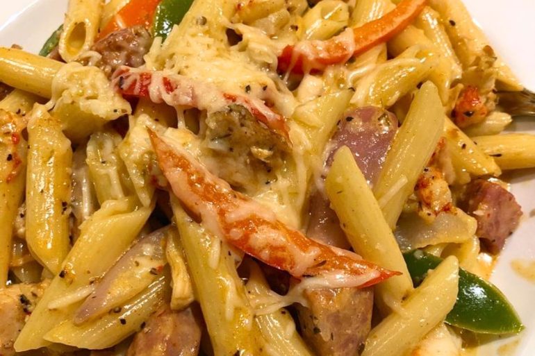 Pasta Jambalaya at Boure Restaurant in Oxford, Mississippi
