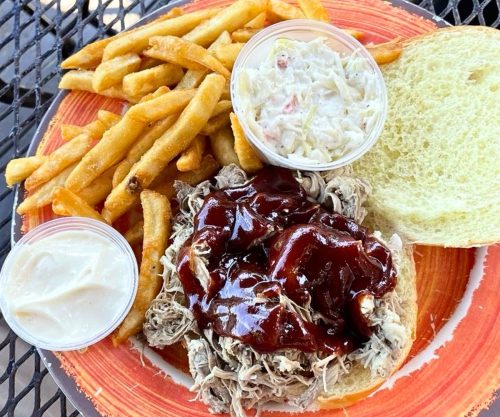 Smoked Pulled Pork Sandwich at The Rabbit Hole Gastropub in Harpers Ferry, WV