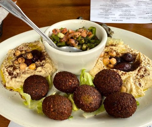 Mezza Platter at Olive On Main in Laurel, MD