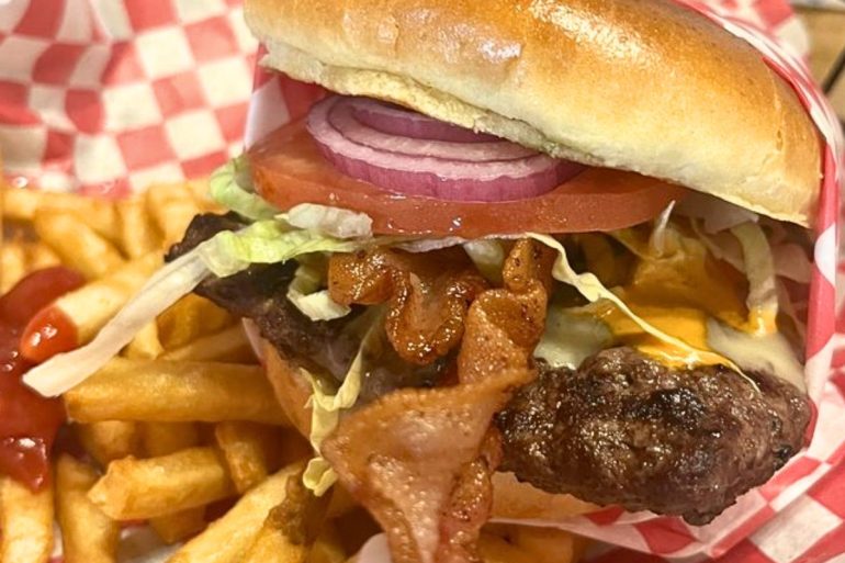 Southwest Burger at Hall of Flame Burgers in Ruidoso, NM